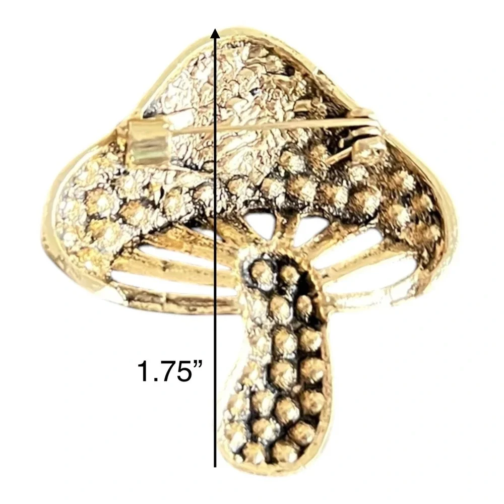 Women's Brooch Pin Gold Tone Blue AB Rhinestone 1.75